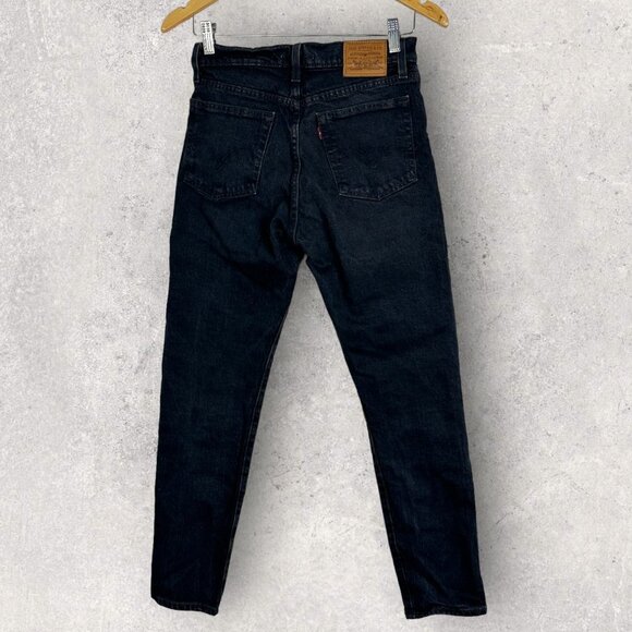 Levis Black‎ Wedgie Straight High Rise Button Fly Jeans Size 25 Waterless Denim - Picture 14 of 14